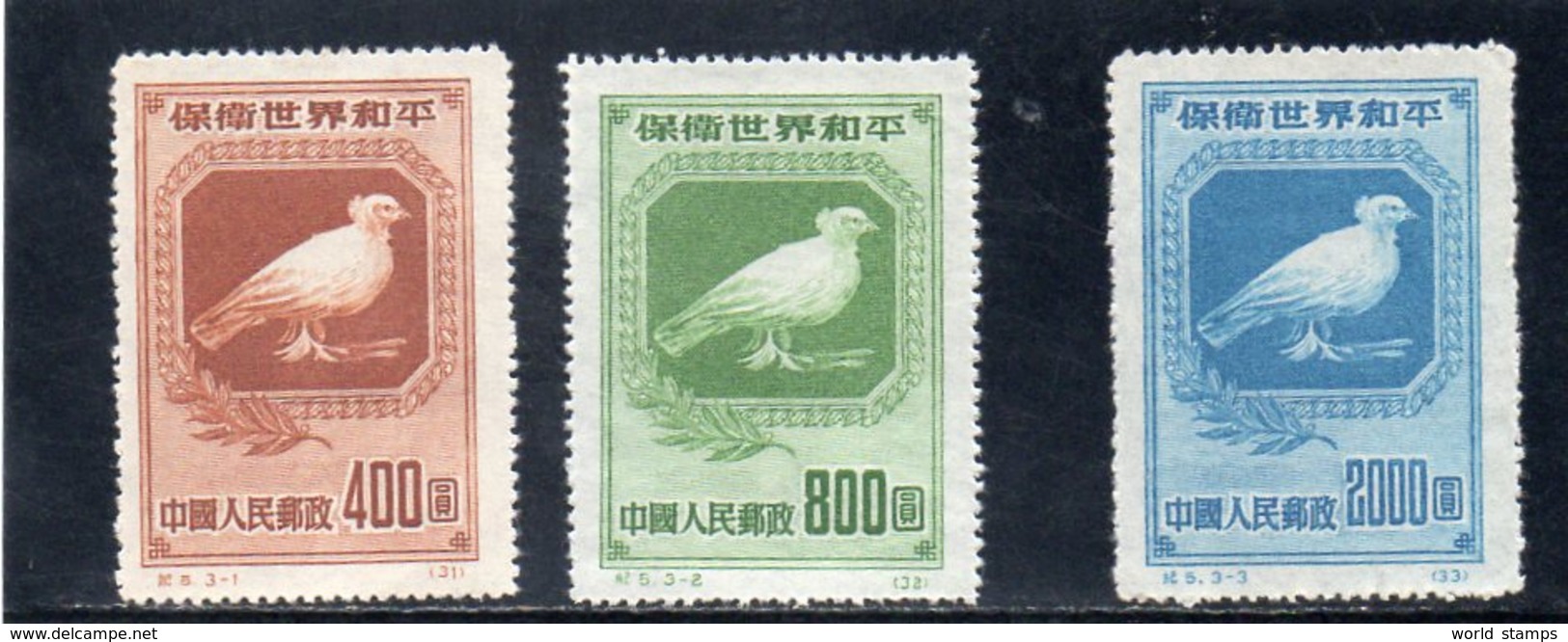 CHINE 1950 SANS GOMME - Unused Stamps