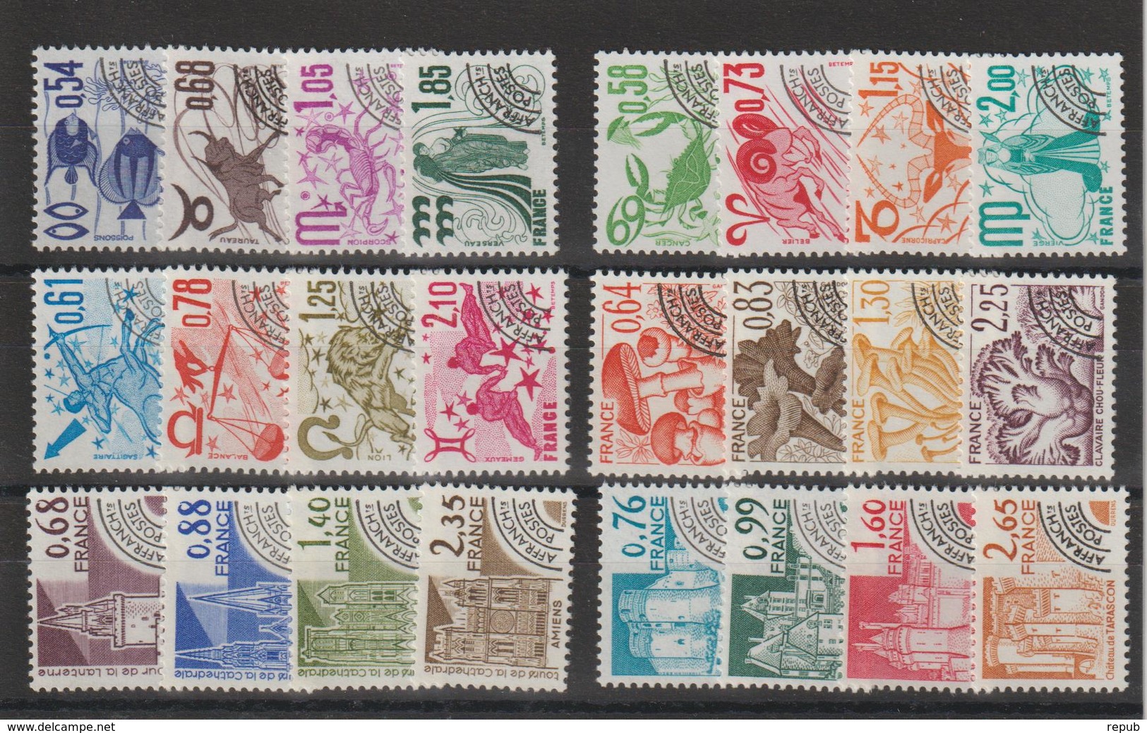 France Préoblitérés 1977-80 Du N°146 à 169 24 Val ** MNH - 1964-1988