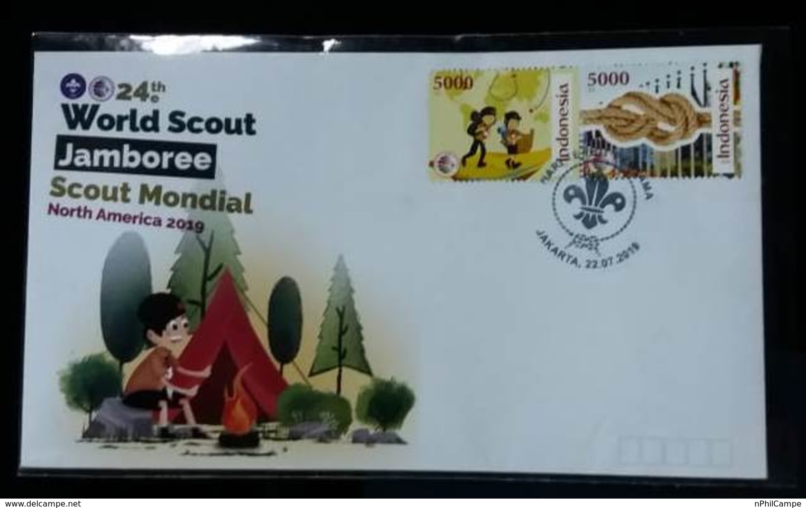 Indonesia Will Appear 22.07.2019, FDC 24th World Scout Jamboree-Scout Mondial North Amerika 2019 - Indonesia