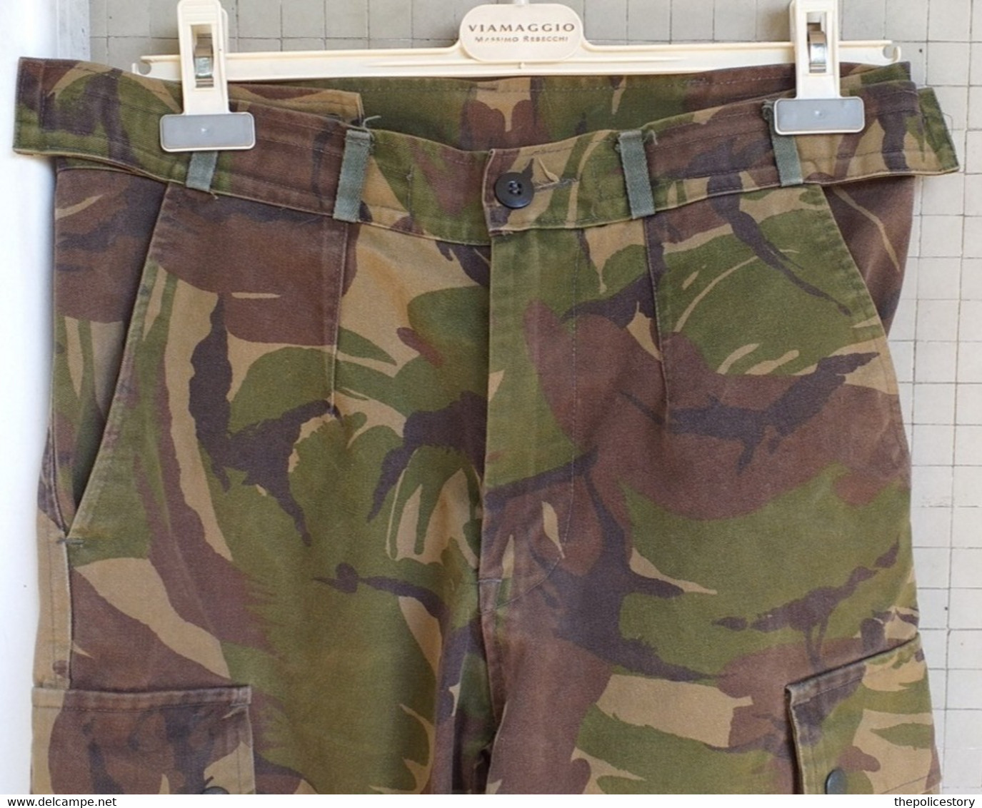 Giacca pantaloni mimetici olandesi DPM del 1990 etichettati usato buono stato