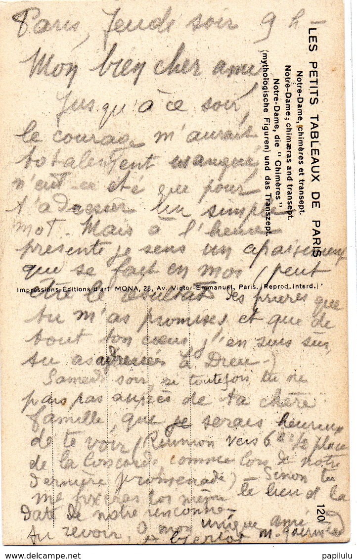 DEPT 75 : Paris 04 : édit. Mona : Chimères Et Transept De Notre Dame - Arrondissement: 04