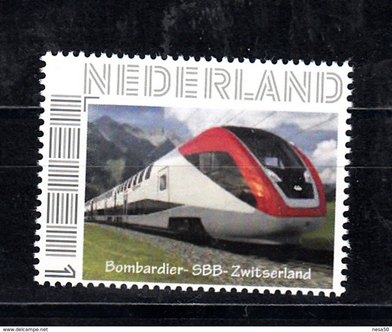 Trein, Train, Locomotive, Eisenbahn Nederland Persoonlijke Zegel:  Bombardier SBB Zwitserland - Treinen