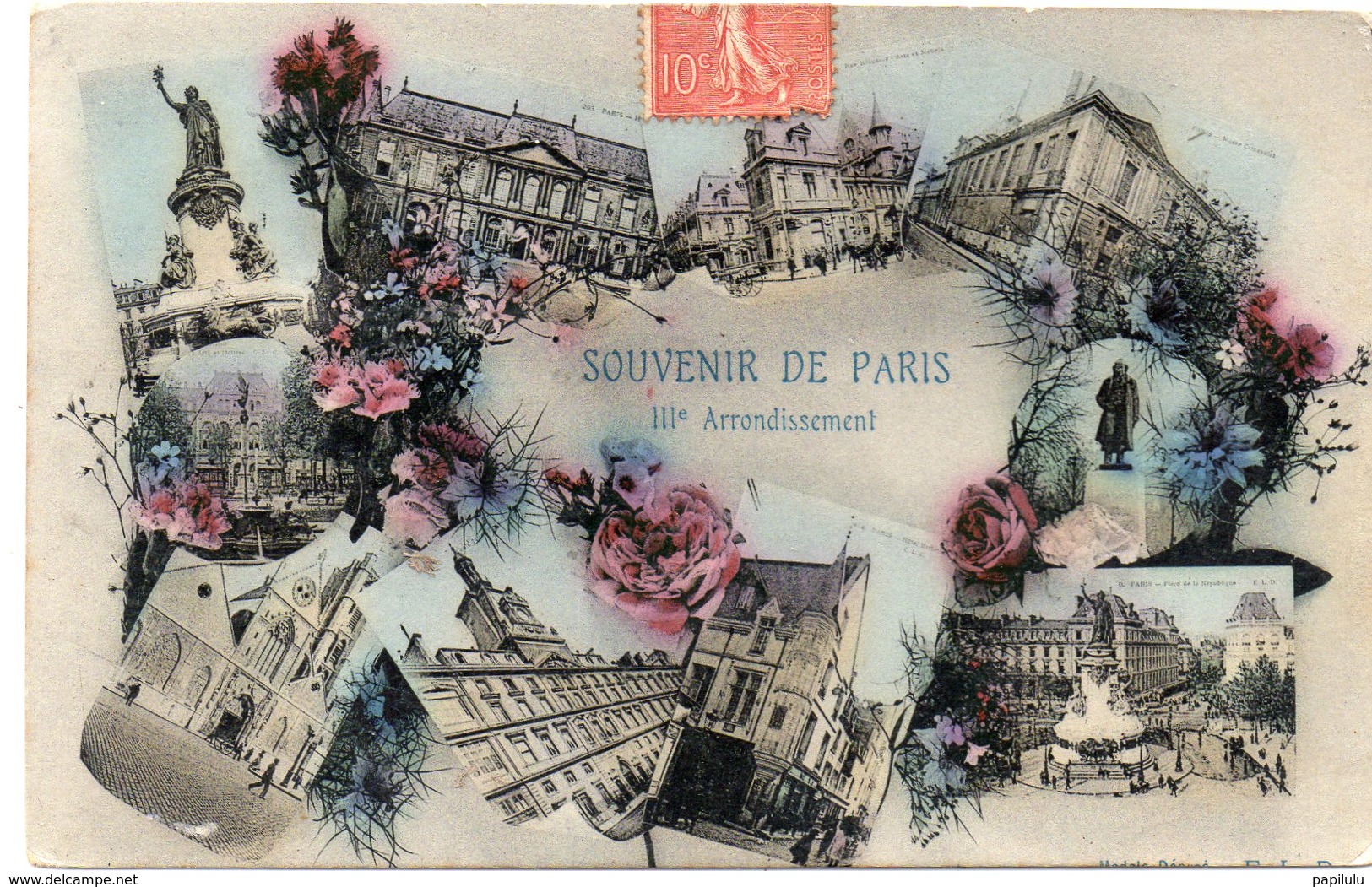 DEPT 75 : Paris 03 : Souvenir De Paris III Arrondissement ( En Multivues ) - Arrondissement: 03