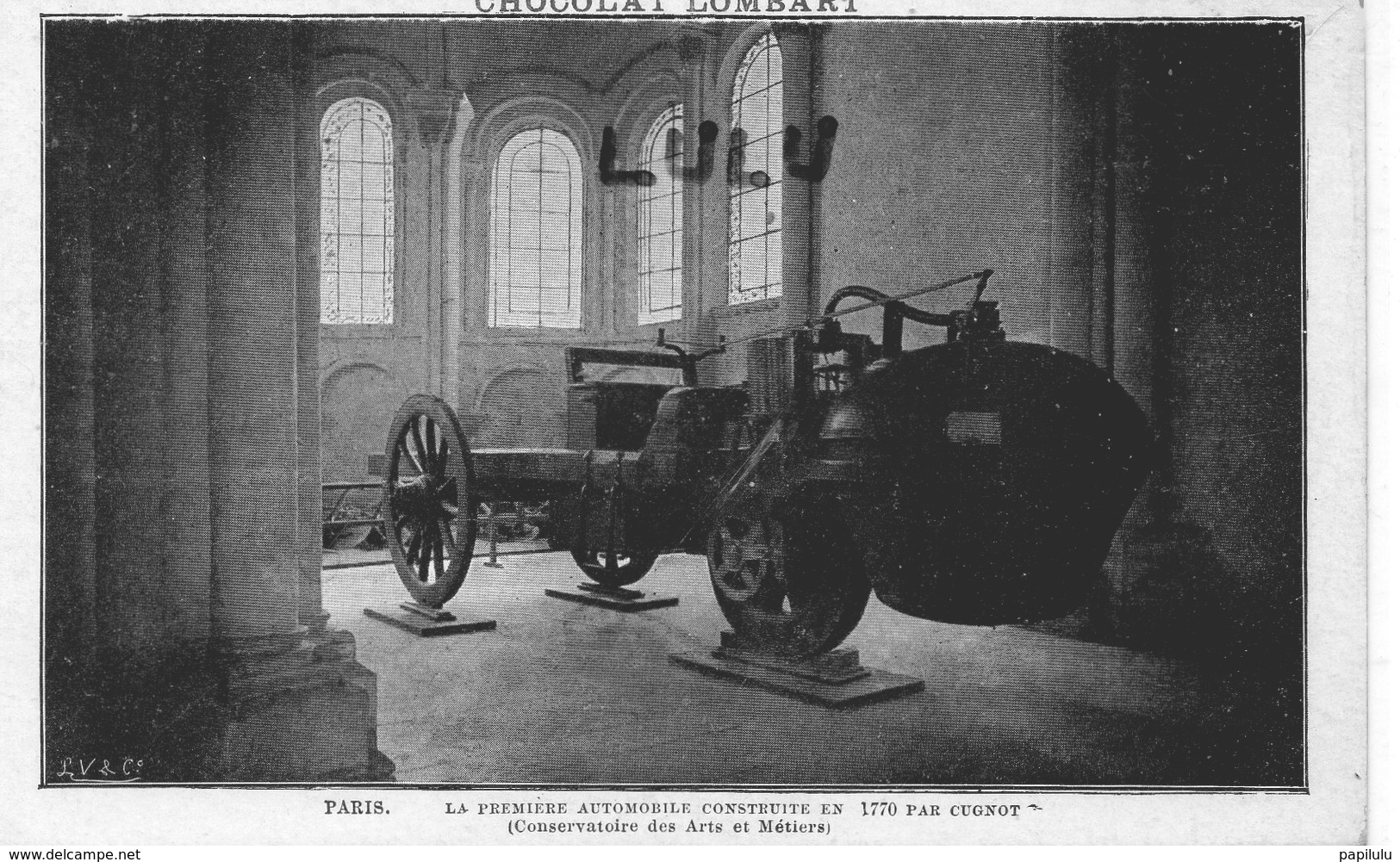 DEPT 75 : Paris 03 : édit Chocolat Lombart , Conservatoire Des Arts Et Métiers ; La Première Automobile Construite En - Arrondissement: 03
