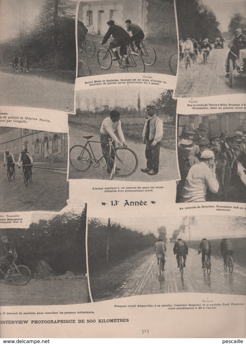 LA VIE AU GRAND AIR 16 05 1903 - GRANDE SEMAINE D'EPEE - CYCLISME BORDEAUX PARIS -  ESPAGNE EN AUTOMOBILE CARTHAGENE