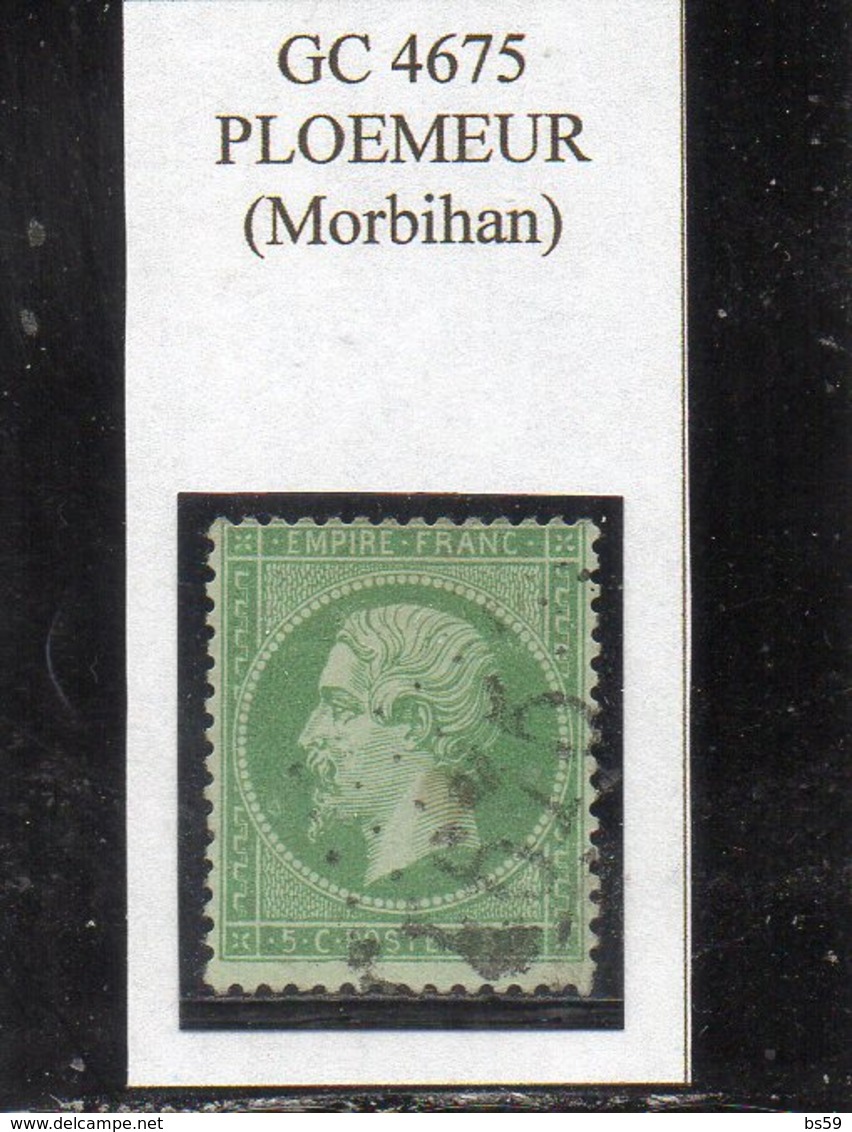 Morbihan - N° 20 Obl GC 4675 Ploemeur - 1862 Napoléon III