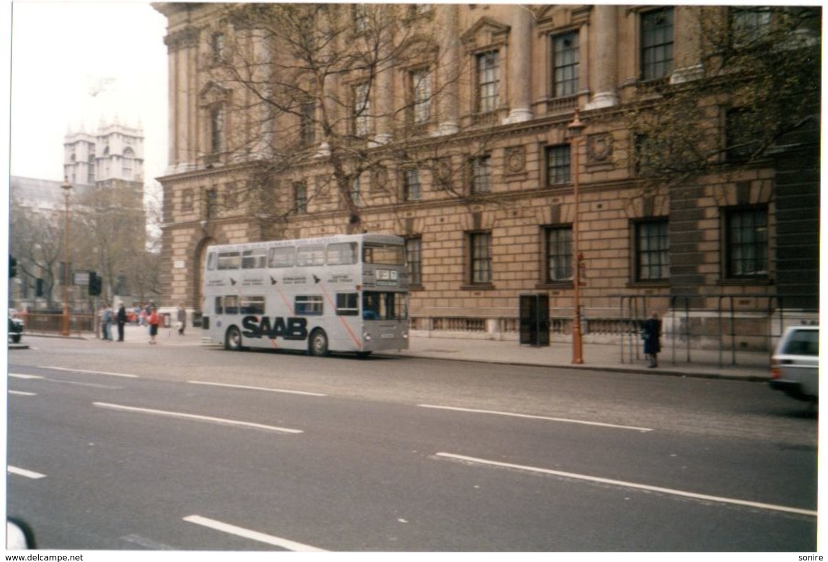 35mm ORIGINAL PHOTO BUS DOUBLE DECKER- F036 - Other & Unclassified