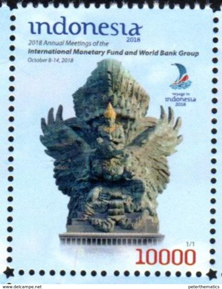 INDONESIA, 2018, MNH, BANKING, IMF, ANNUAL MEETING OF IMF & WORLD BANK GROUP,  ARCHAEOLOGY, RUINS, 1v - Archeologia