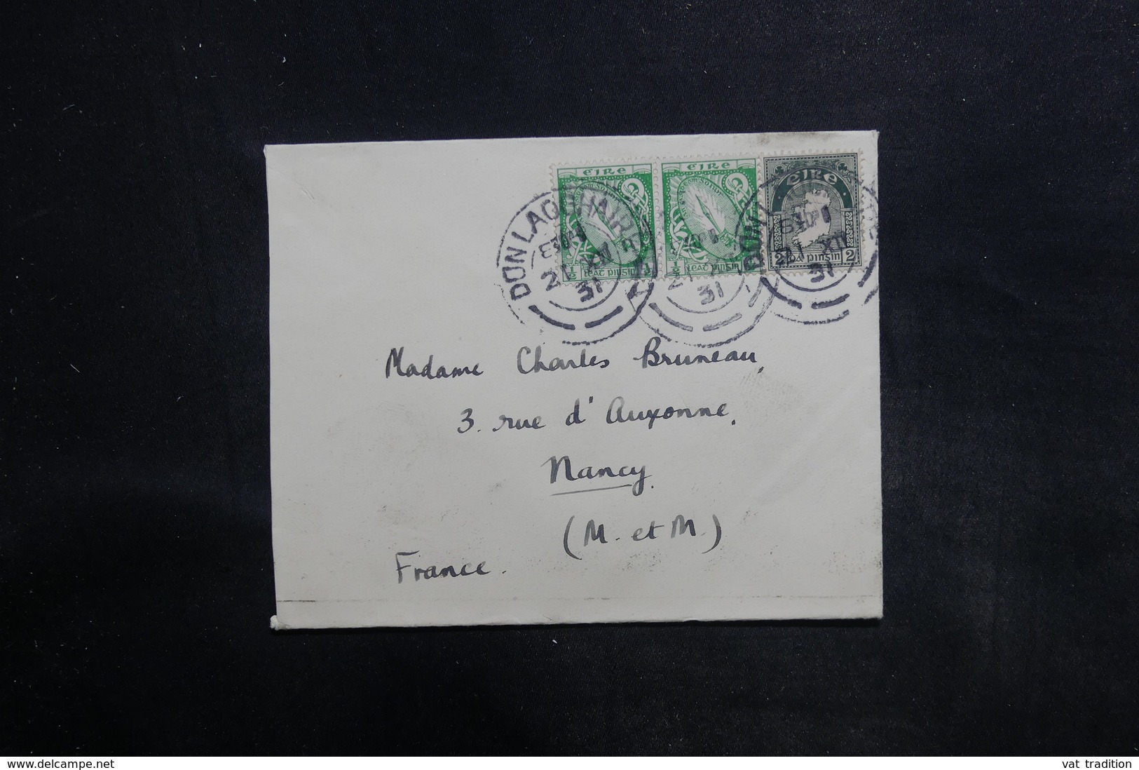 IRLANDE - Enveloppe De Dun Laoghaire Pour La France En 1931, Affranchissement Plaisant - L 35758 - Briefe U. Dokumente