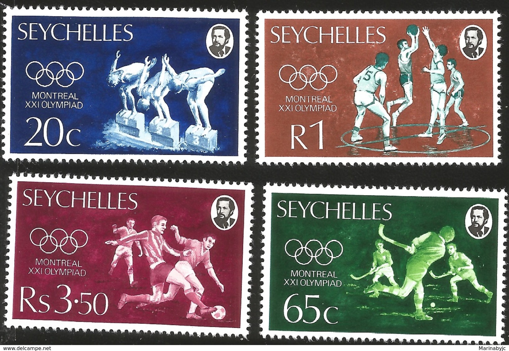 V) 1976 SEYCHELLES, 21ST OLYMPIC GAMES, MONTREAL CANADA, MN - Seychelles (1976-...)