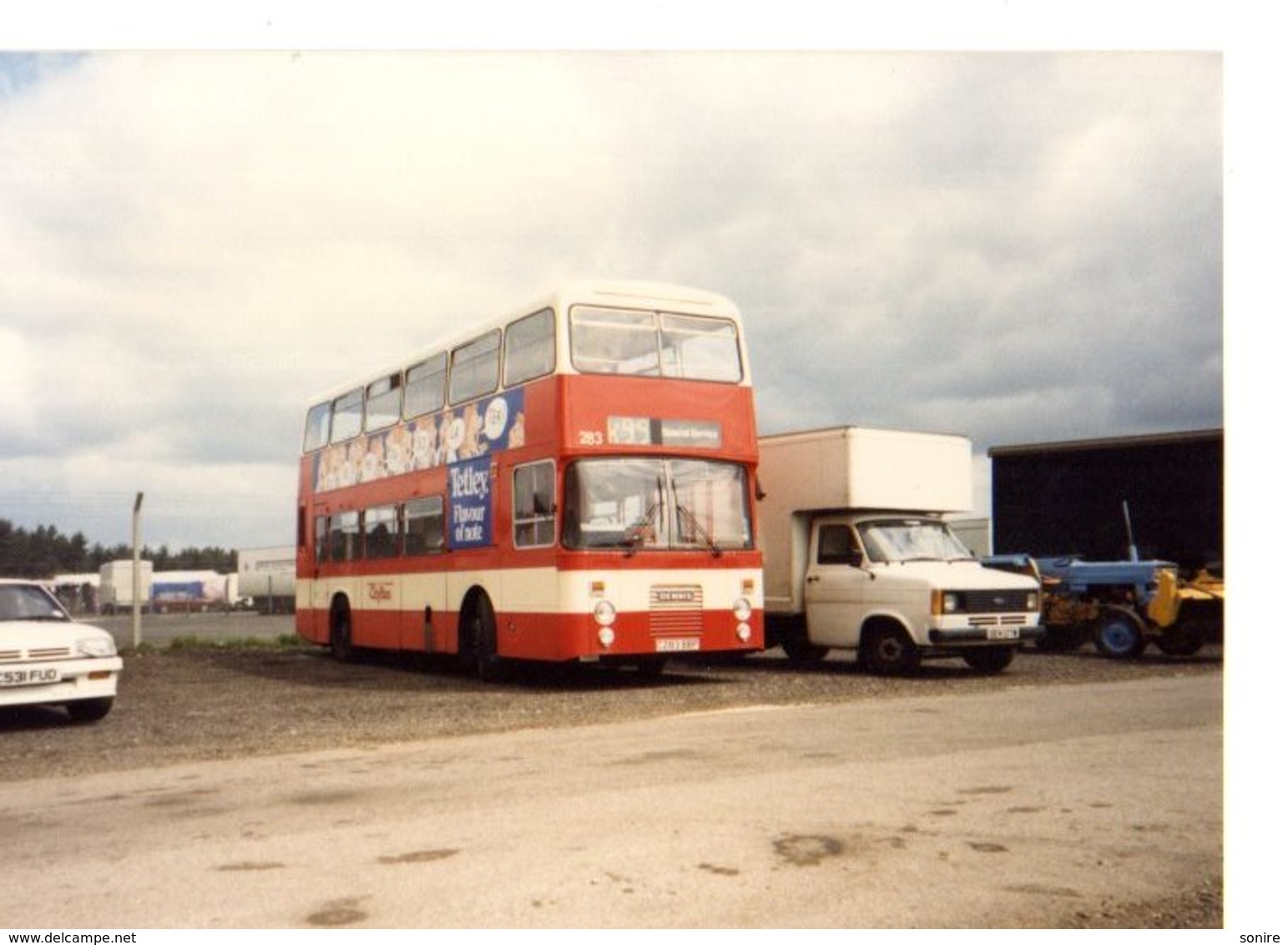 35mm ORIGINAL PHOTO BUS DOUBLE DECKER CITY BUS SPECIAL SERVICE  - F040 - Altri & Non Classificati