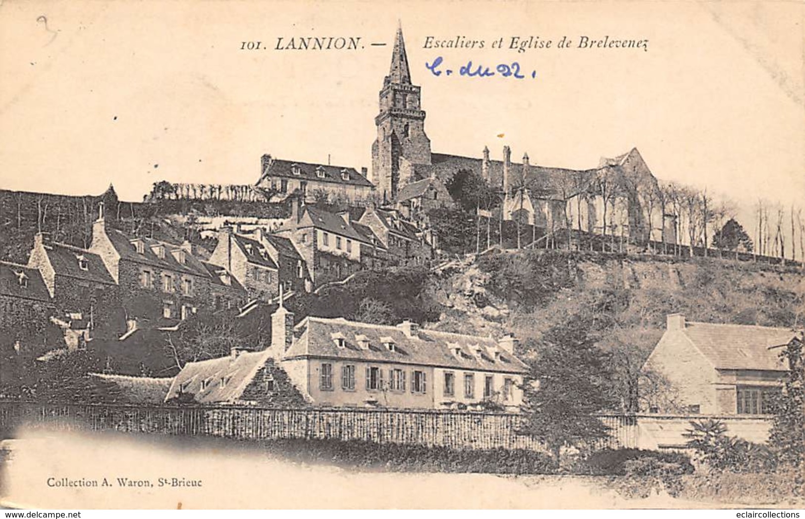 Lannion        22             Escaliers Et église De Brélévenez     2    (voir Scan) - Lannion