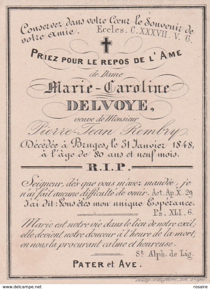 Marie Caroline Delvoye-bruges 1848 - Images Religieuses