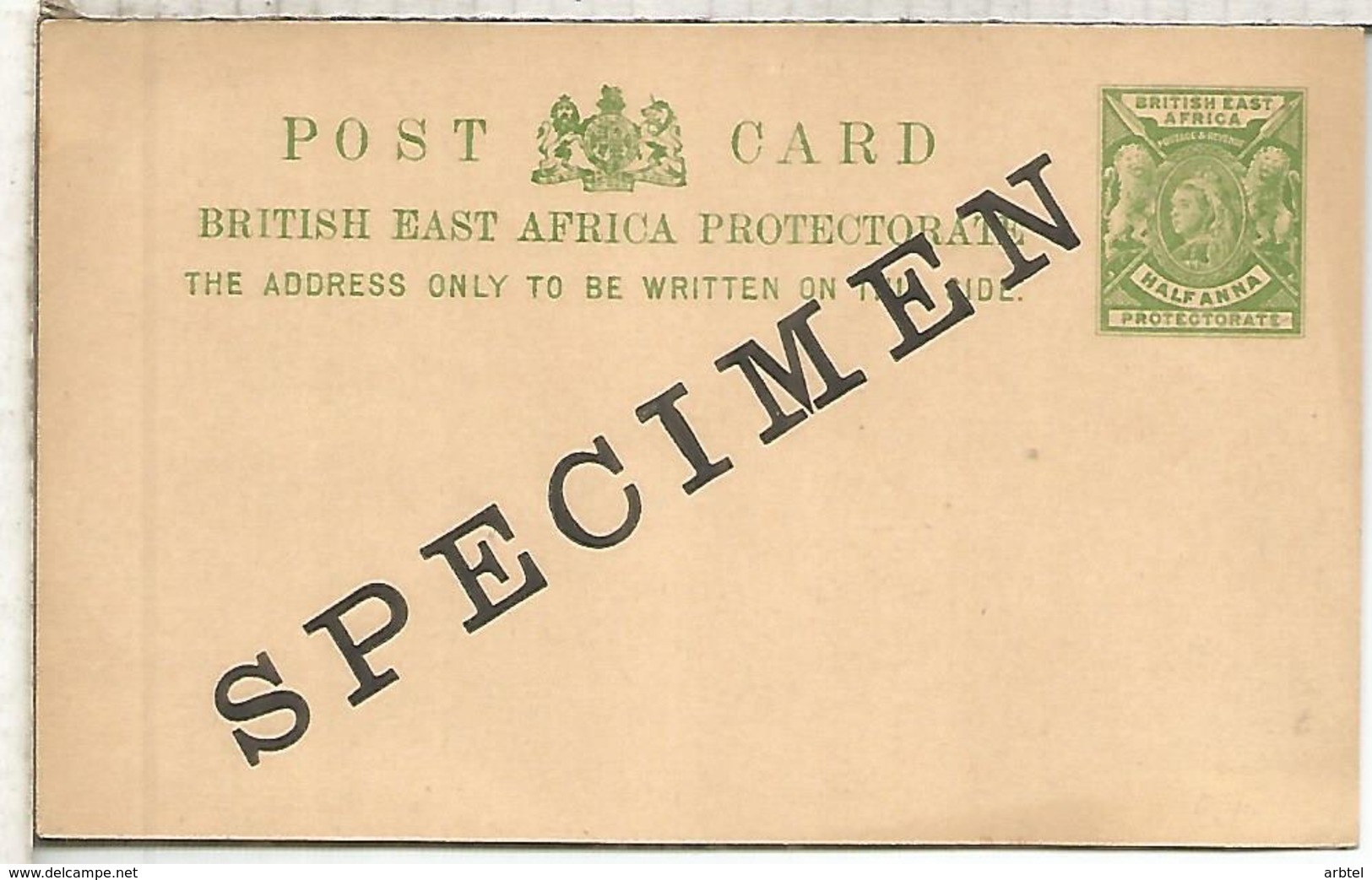 BRITISH EAST AFRICA ENTERO POSTAL SOBRECARGA SPECIMEN - Otros & Sin Clasificación