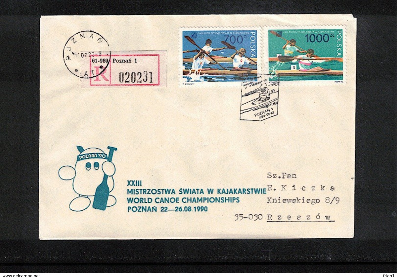 Poland / Polska 1980 Canoe / Kayak World Championship Interesting Cover - Kanu