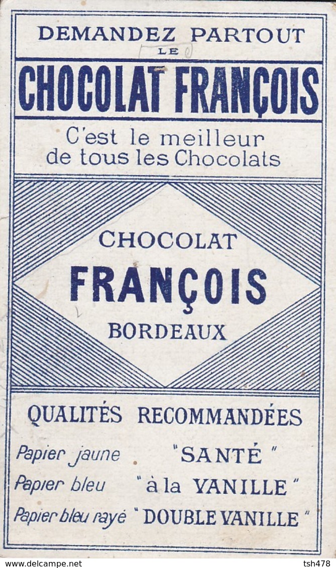 CHROMO----Chocolat FRANCOIS  BORDEAUX--l'ane Et La Flûte  ( Florian )--voir 2 Scans - Other & Unclassified