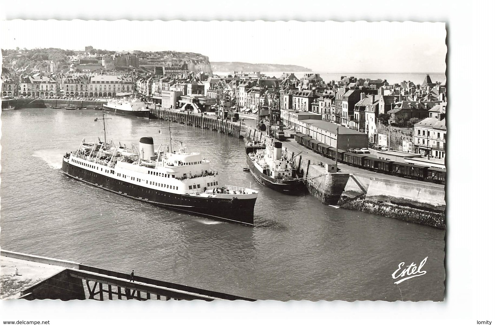 76 Dieppe Vue Générale Avant Port Et Gare Maritime Bateau Paquebot  CPSM PF Edit Estel N°5154 Photo - Dieppe