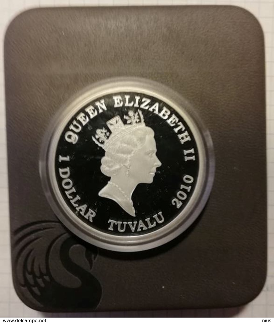 Poland Australia Tuvalu 2010 1 $, 1oz Silver PROOF Coin, 31,135 G, 40,60 Mm, Music Frederic Chopin Composer Pianist - Tuvalu