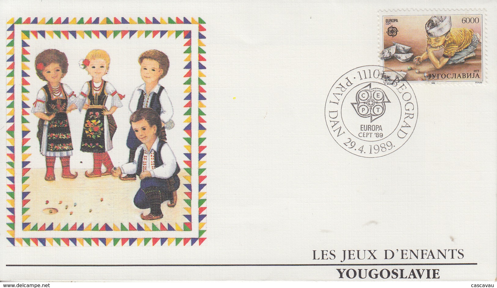 Enveloppe  FDC  1er  Jour   YOUGOSLAVIE    EUROPA    1989 - 1989