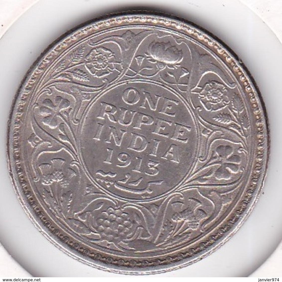 India-British. One Rupee 1913 Bombay. George V En Argent. KM# 524 - India