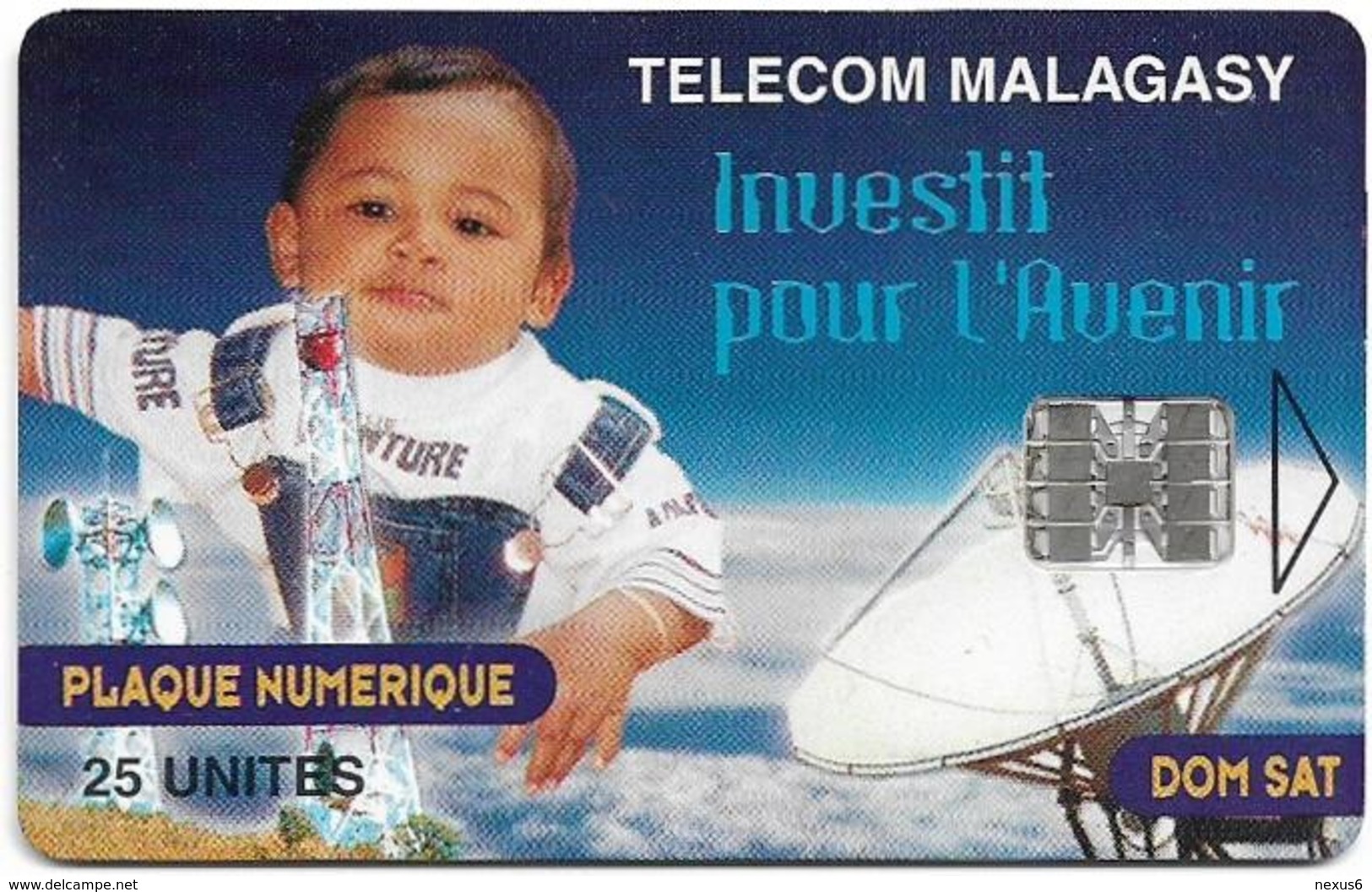 Madagascar - Telecom Malagasy - Investit Pour L'avenir - 25Units, 300.000ex, Used - Madagascar