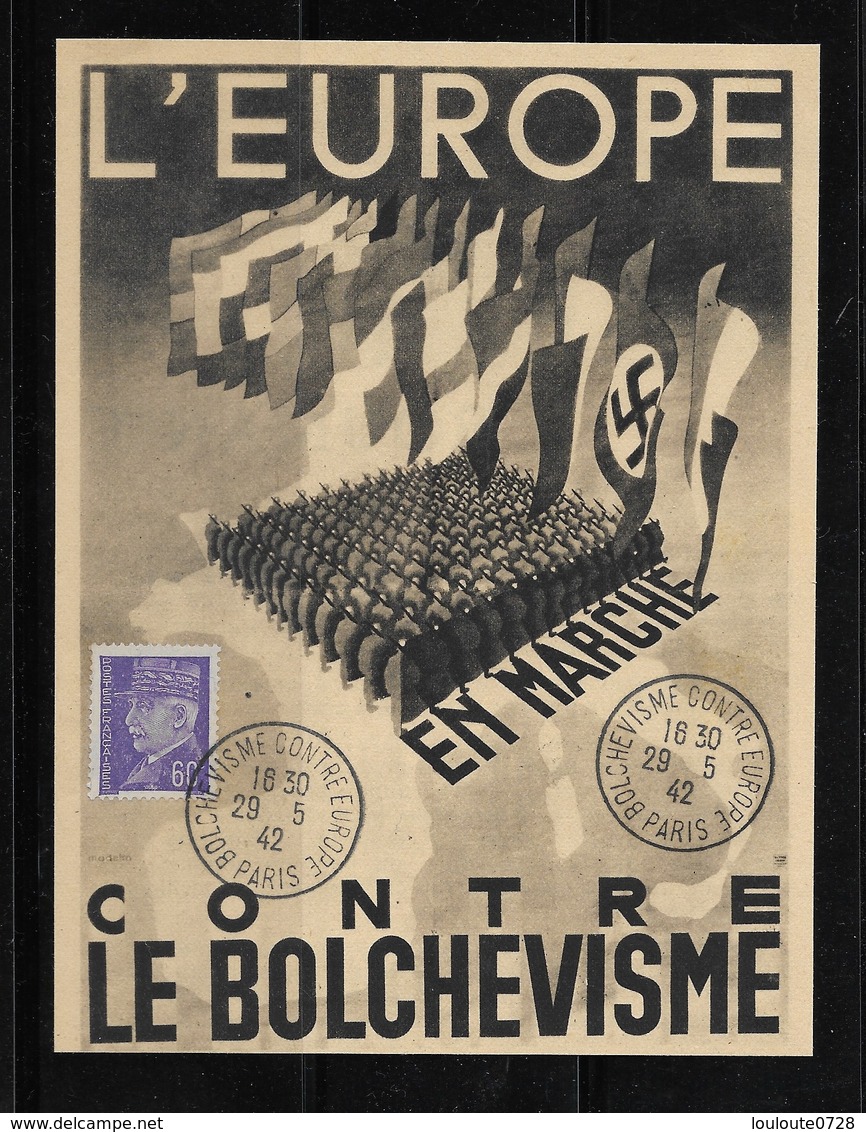 France 1942 - LVF - Légion Des Volontaires Français Contre Le Bolchevisme 29/05/1942 TTB - Oorlog 1939-45