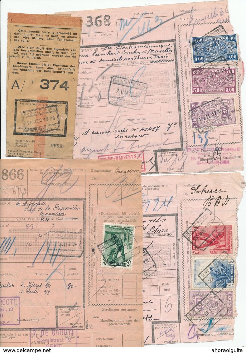 29/461 -- 11 Documents TP Chemin De Fer Gare De GAND ST PIERRE 1928/1977 - Divers Cachets Et Expéditeurs - Altri & Non Classificati