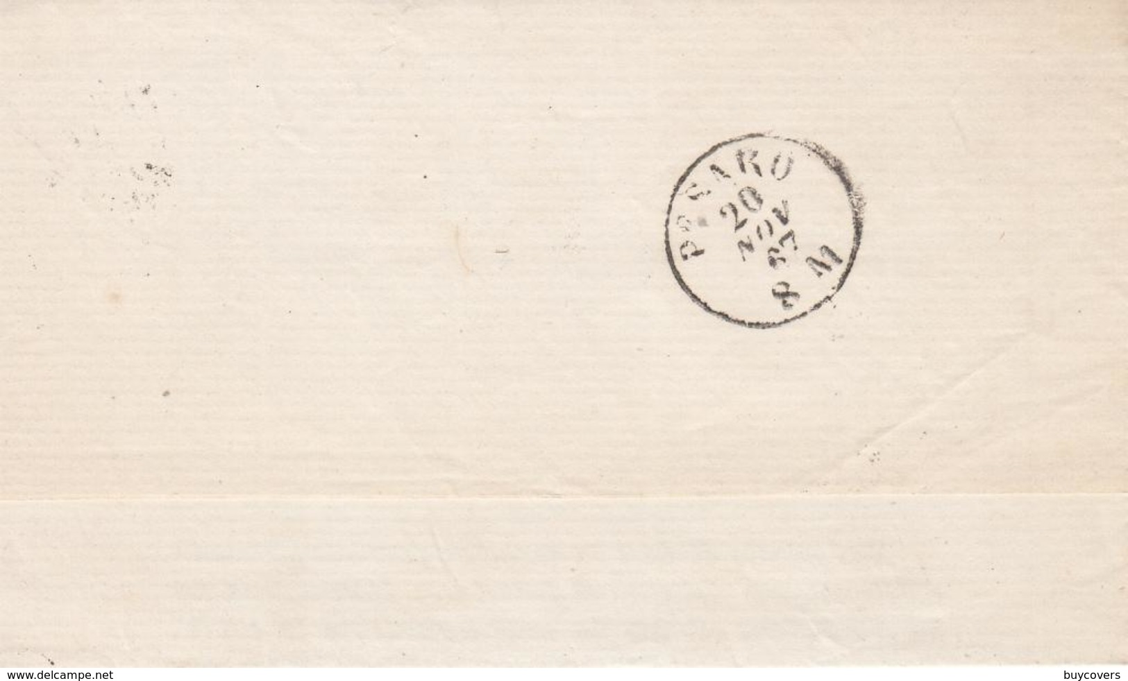 123 - REGNO - Stampato Del 1867 Da Urbino A Pesaro  Con Cent. 2 Rosso Mattone DLR - Annullo Numerale -. - Storia Postale