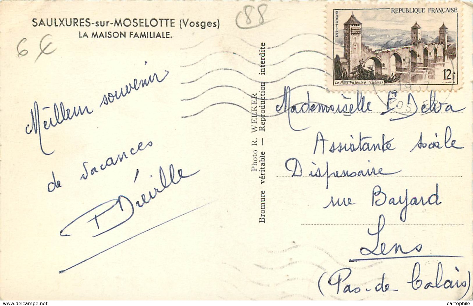 88 - SAULXURES SUR MOSELOTTE - La Maison Familiale En 1957 - Saulxures Sur Moselotte