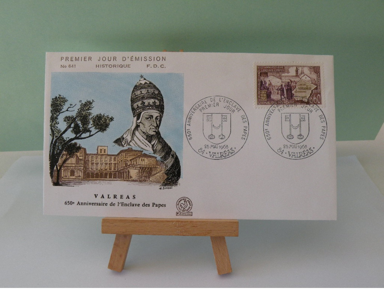 L'Enclave Des Papes Valréas - 84 Valréas - 25.5.1968 FDC 1er Jour (Numismatique Française) Coté 2€ - 1960-1969