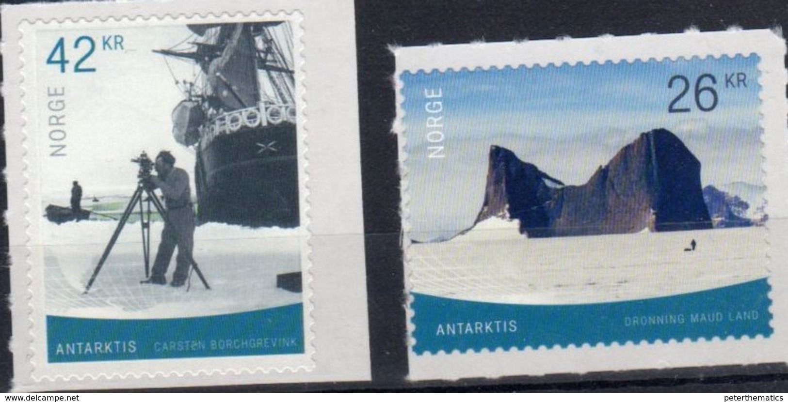 NORWAY, 2019, MNH, ANTARCTICA, SHIPS, ANTARCTIC LANDSCAPES, 2v - Other & Unclassified