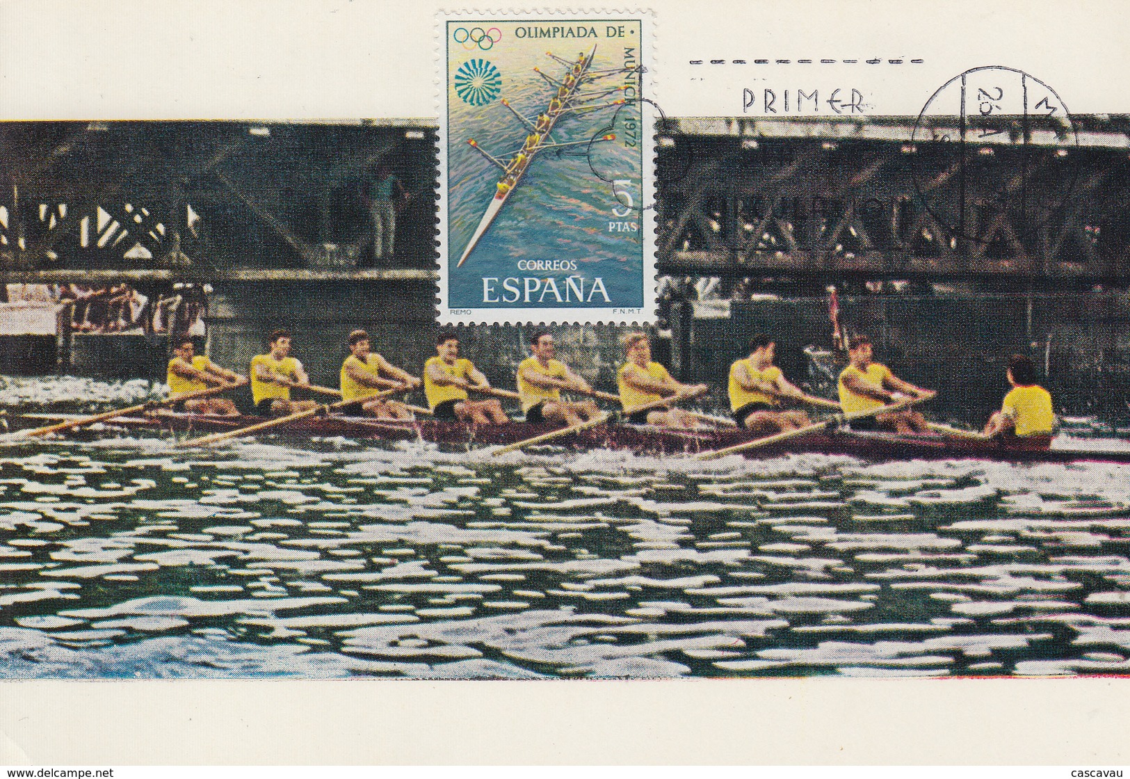 Carte Maximum  1er  Jour   ESPAGNE  AVIRON   Jeux  Olympiques  MUNICH   1972 - Aviron