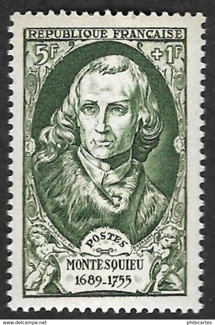 FRANCE 1949 -  Y&T  853 -  Montesquieu  - NEUF**   - Cote   4e - Unused Stamps