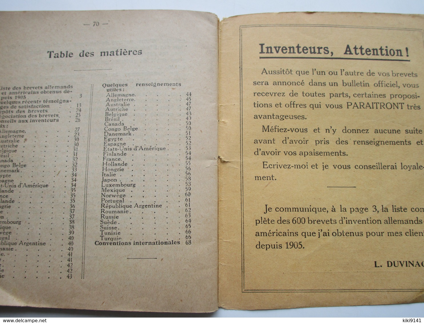 L'OFFICE des INVENTIONS - Renseignements relatifs à la protection de la propriété industrielle (72 pages)