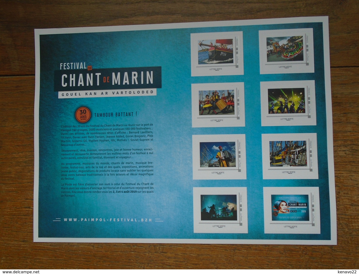 Assez Rare Collector Des Chant De Marin De Paimpol 8 Super Timbres Lettre Verte Neuf** Collector Pas Plier - Collectors