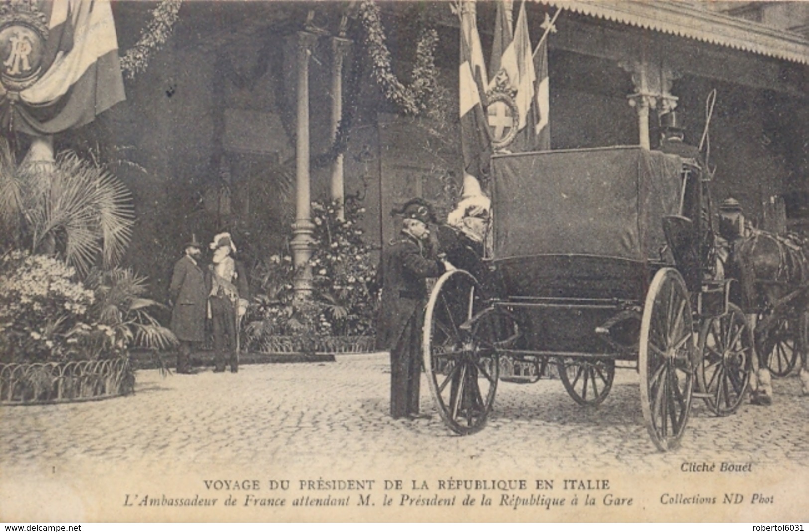 France 1904 Picture Postcard Carte Postale Voyage Du Président De La République Française En Italie - Uomini Politici E Militari