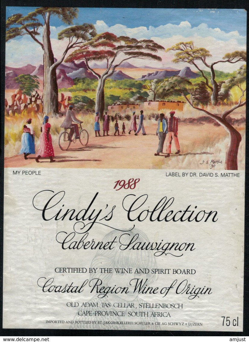 Etiquette De Vin // Afrique Du Sud // Cabernet Sauvignon 1988 - Zuid-Afrika