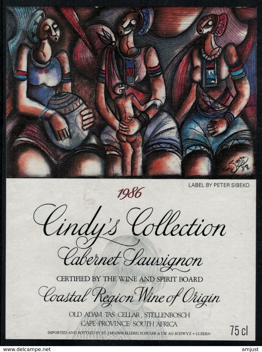 Etiquette De Vin // Afrique Du Sud // Cabernet Sauvignon 1986 - Südafrika