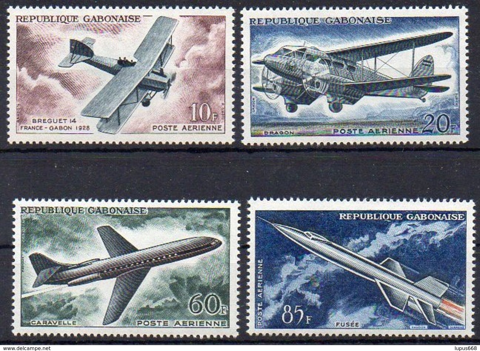 Gabun  1962  MiNr. 175/ 178  ** / Mnh ; Entwicklung Der Luftfahrt: Flugzeuge - Gabun (1960-...)