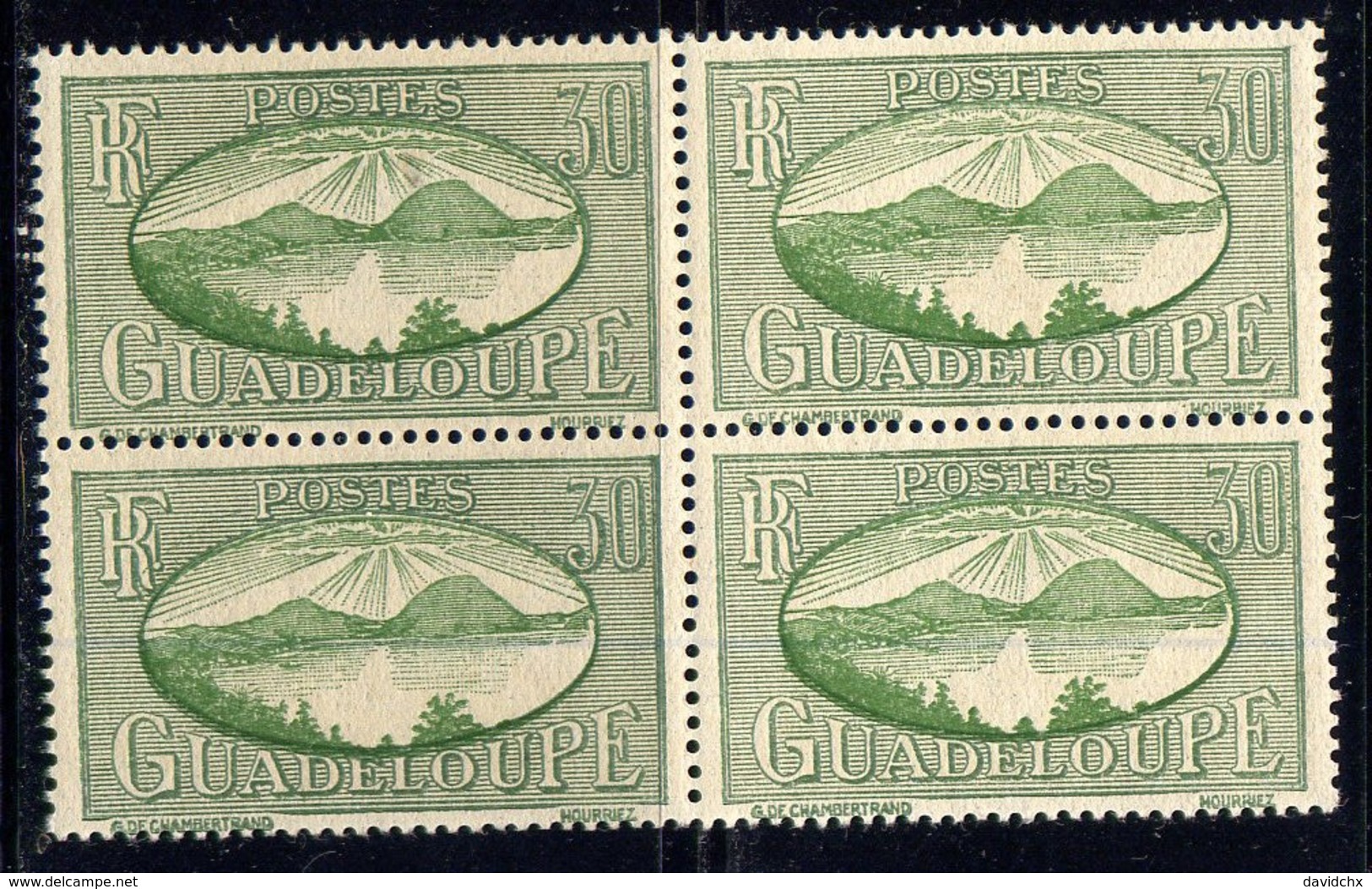 GUADELOUPE, BLOCK OF 4, NO. 105, MNH - Ongebruikt