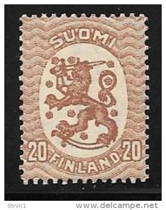 Finland, Scott # 128 Mint Hinged Lion Arms, 1925 - Unused Stamps