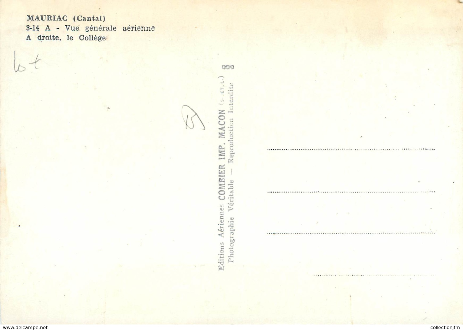 / CPSM FRANCE 15 "Mauriac, Vue Générale Aérienne" - Mauriac