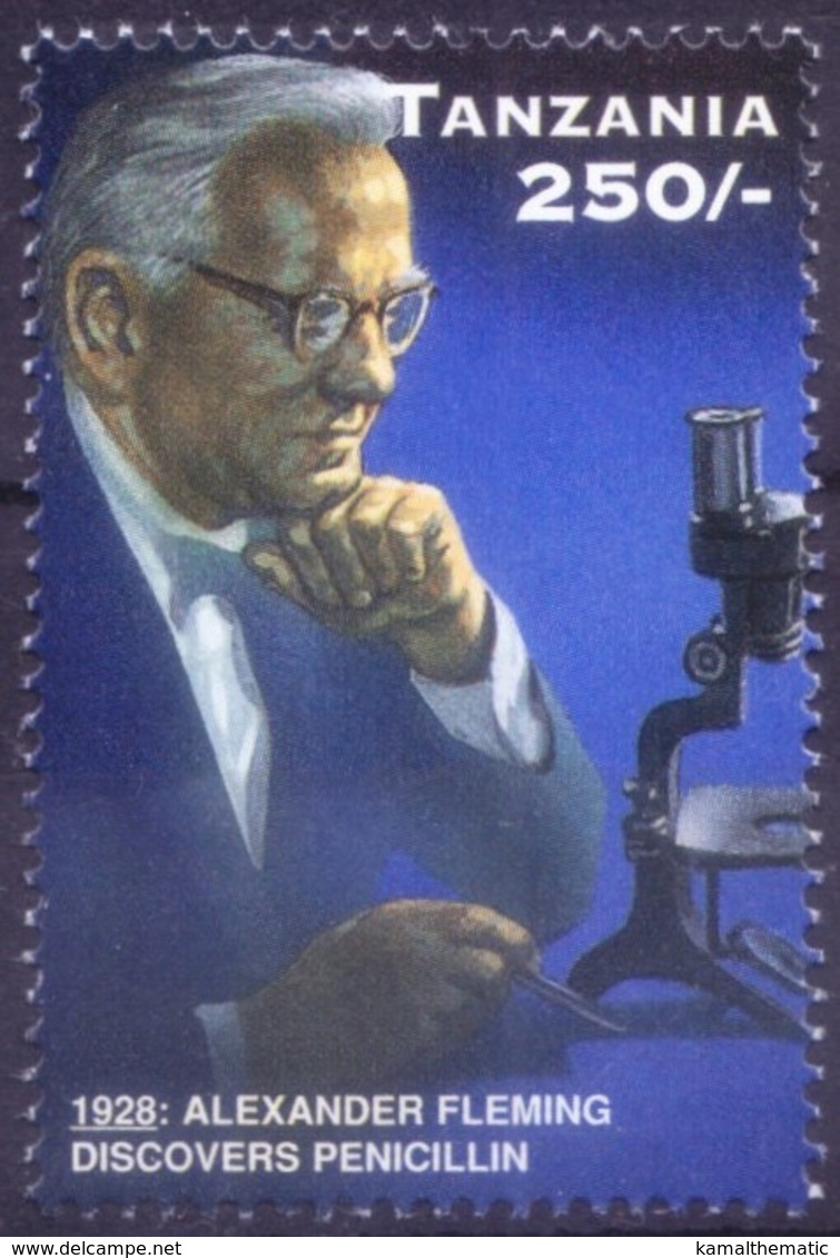 Tanzania 1996 MNH, Fleming Nobel Medicine, Microscope  ( - Nobel Prize Laureates