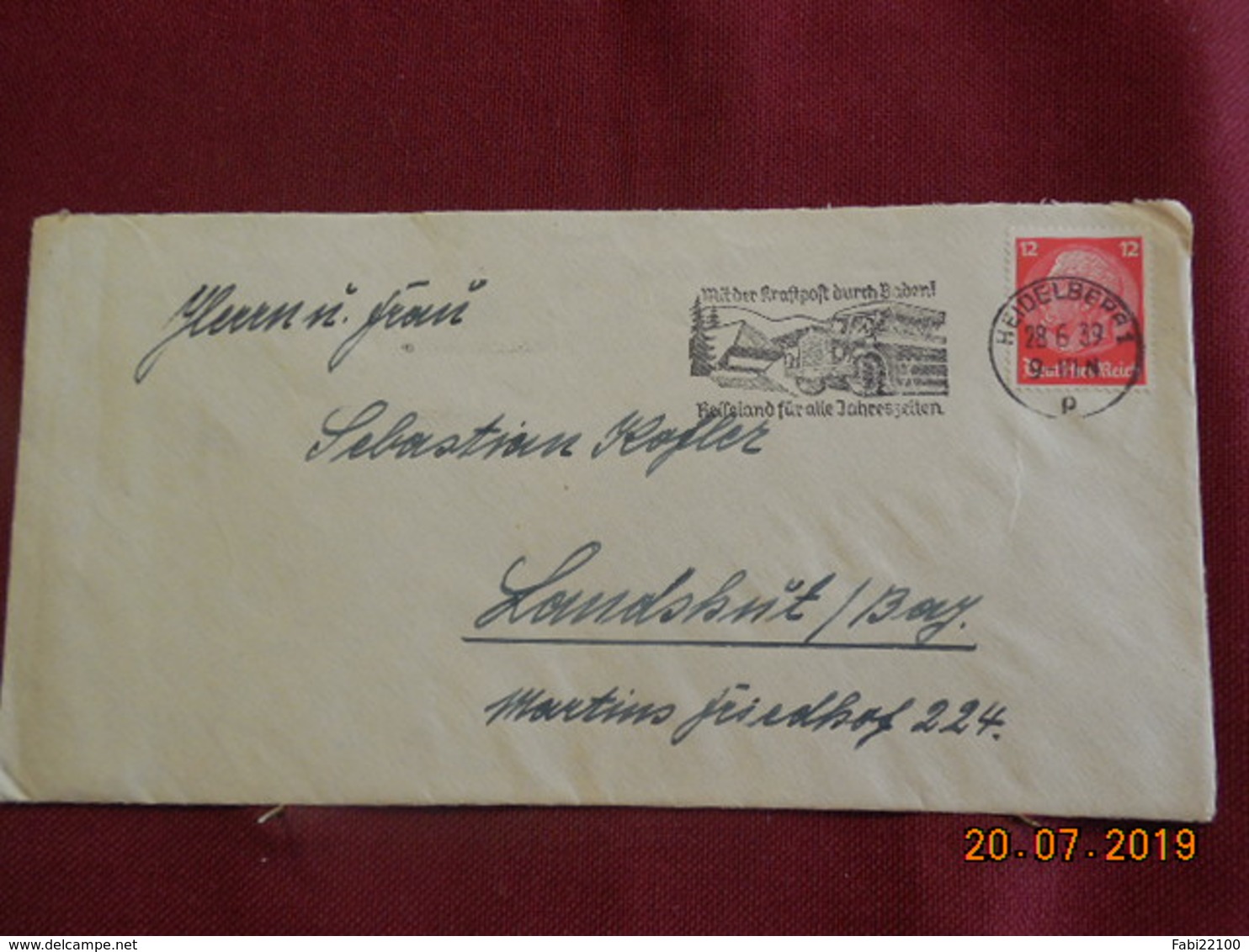 Lettre De 1939 De Heidelberg - Lettres & Documents