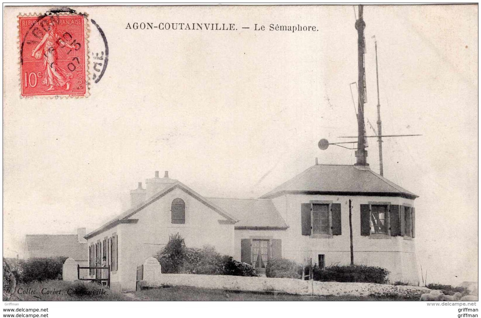 AGON COUTAINVILLE LE SEMAPHORE 1907 TBE - Other & Unclassified