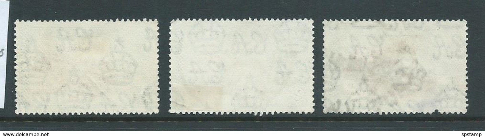 Fiji 1938 - 1955 KGVI Definitives 2d Map With 180 Degrees Die II X 3 Used Copies With Faults - Fiji (...-1970)