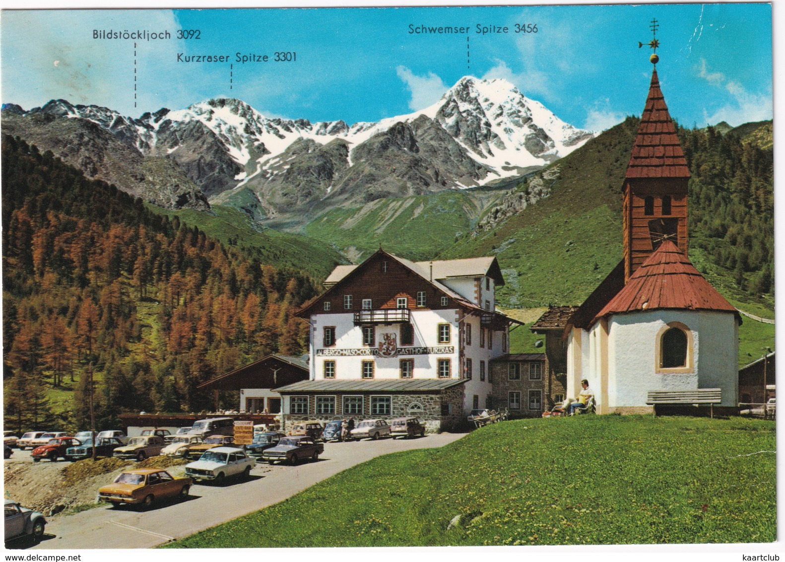 Schnals, Meran: OPEL REKORD D, BMW 520, FORD 15M P6, VW 1500 VARIANT, 411, 1200 - Sporthotel 'Kurzras' - (Italia) - Toerisme