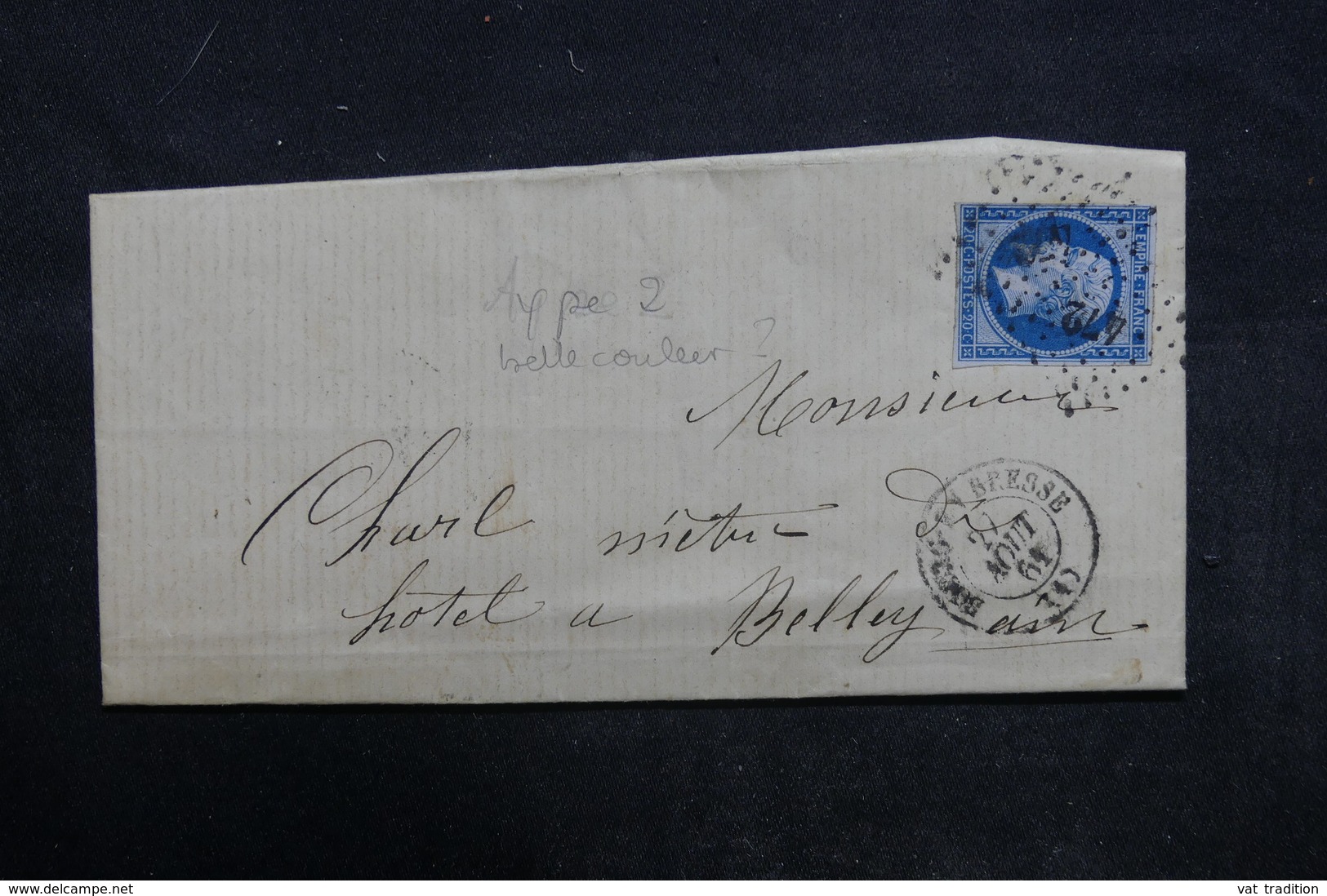 FRANCE - Lettre De Bourg En Bresse Pour Belley En 1861 , Affranchissement Napoléon - L 35841 - 1849-1876: Période Classique