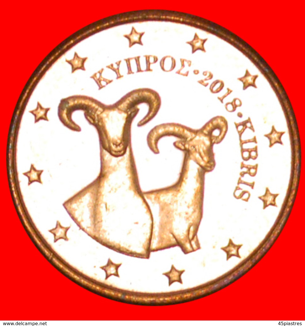 + GREECE: CYPRUS ★ 1 CENT 2018 UNC! MOUFLONS! LOW START ★ NO RESERVE! - Zypern