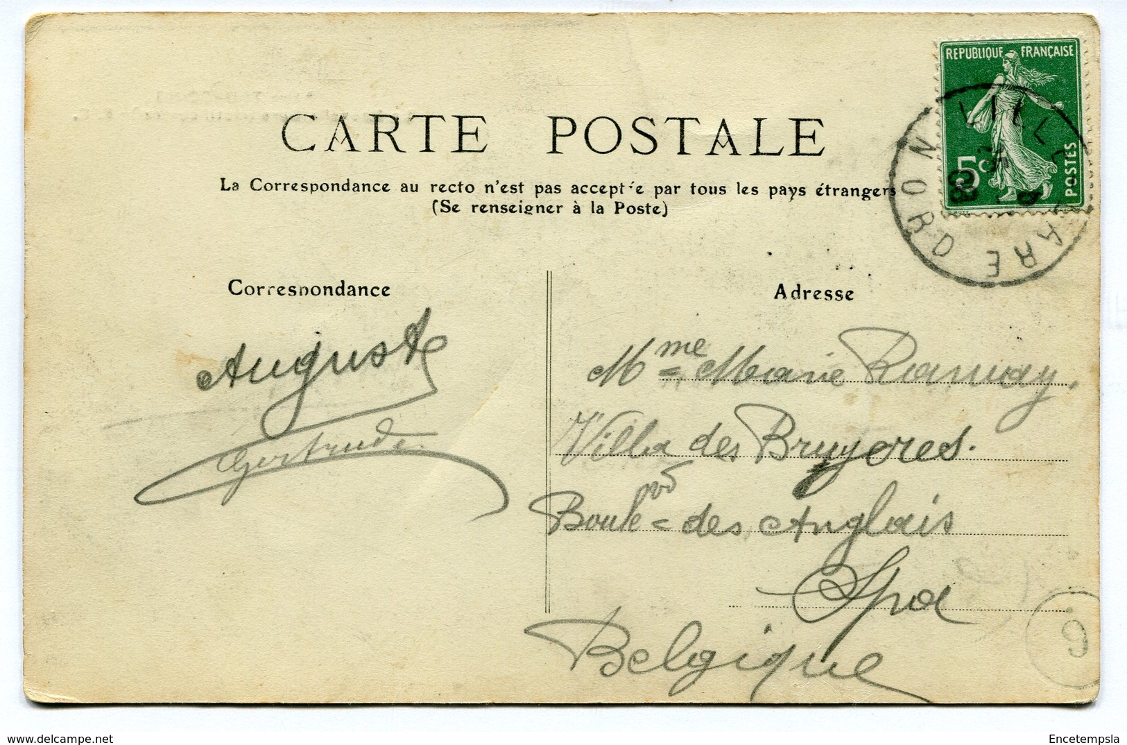 CPA - Carte Postale - France - Tourcoing - La Nouvelle Gare - 1908 (B9467) - Tourcoing